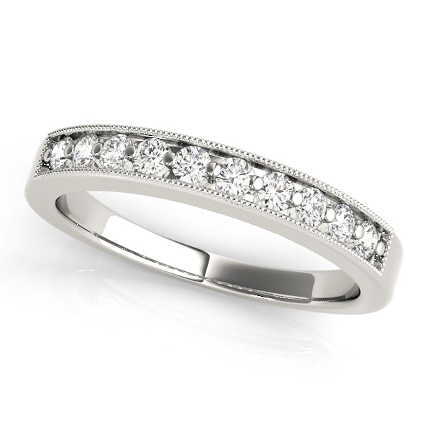 Platinum 0.10 ctw Round Diamond Wedding Band