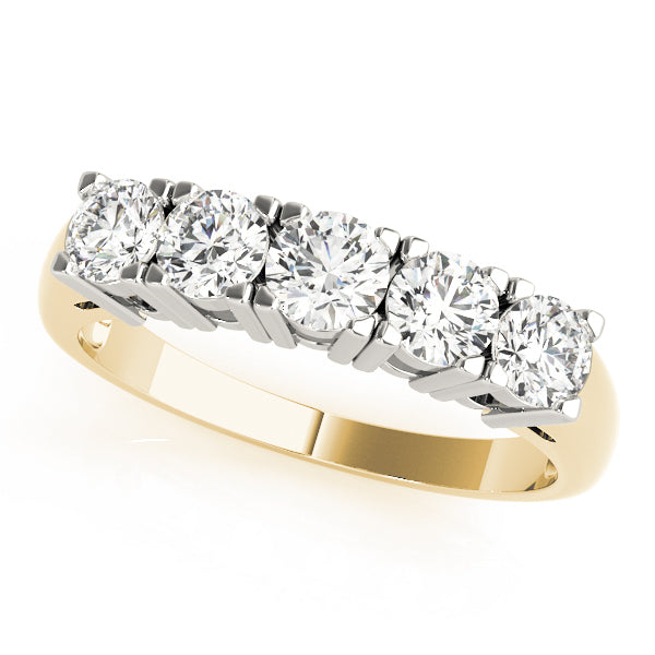 14K Yellow Gold 1 CT Diamond Wedding Band
