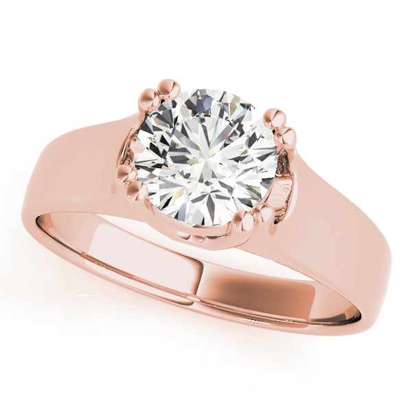 14K Rose Gold 1 CT Diamond Engagement Ring