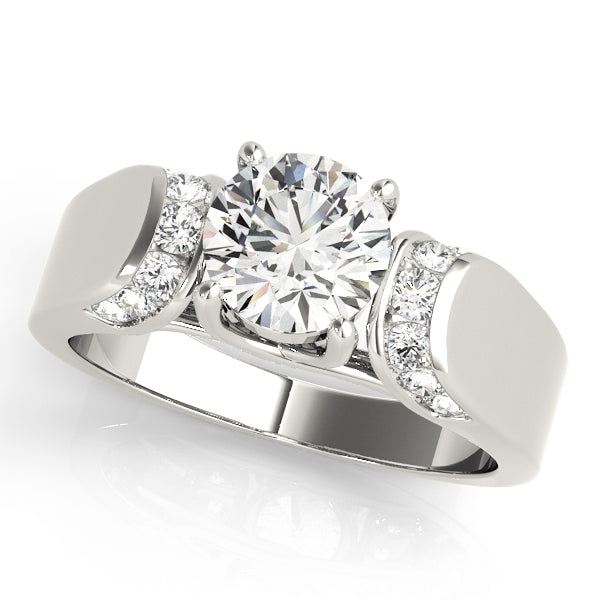 Platinum 1.33ctw Round Diamond Engagement Ring