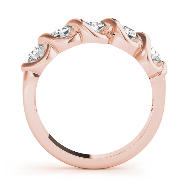 Rose Gold 1 CT Diamond Wedding Band | 18K