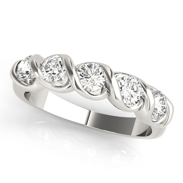 Platinum 1 CT Diamond Multi-Stone Wedding Band