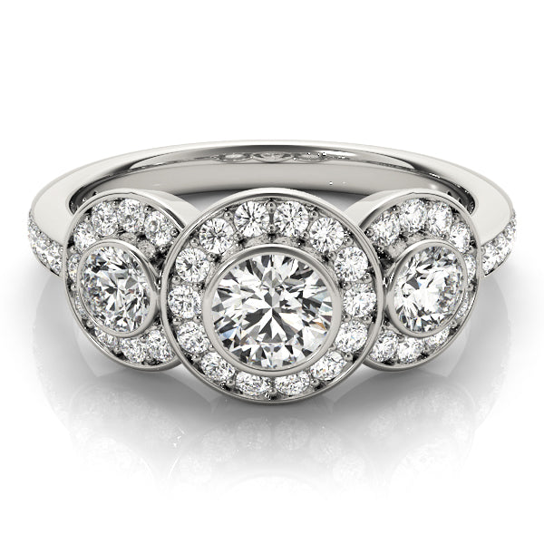 18K White Gold 1.75ctw Round Diamond Engagement Ring
