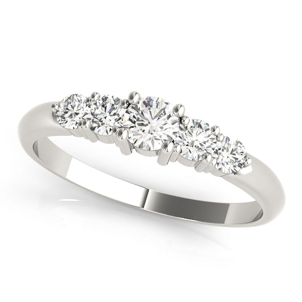 Platinum 0.45 CT Round Diamond Wedding Band