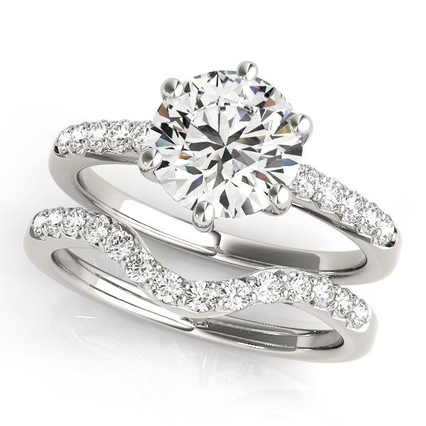 Platinum 1 CT Round Diamond Engagement Ring