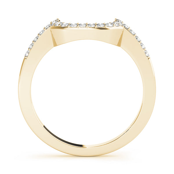 14K Yellow Gold 1/6 ct Diamond Wedding Band