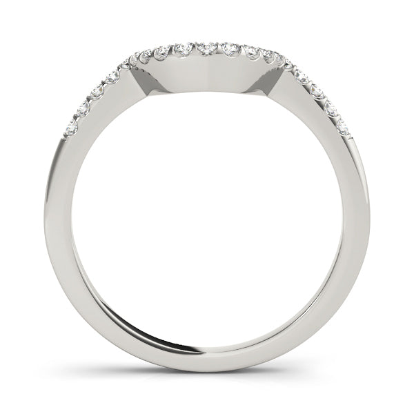 14K White Gold 1/6 CT Diamond Wedding Band