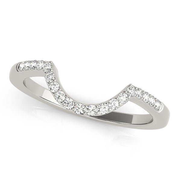 14K White Gold Multi-Diamond Wedding Band