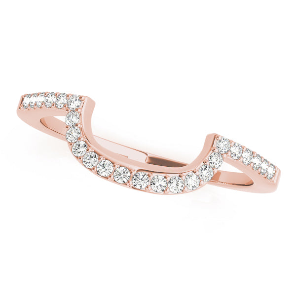 18K Rose Gold 1/5 ct Diamond Wedding Band