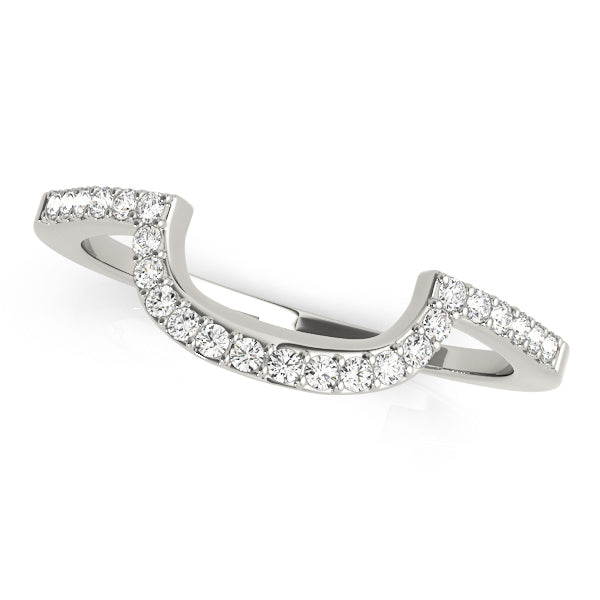 14K White Gold 1/6 CT Diamond Wedding Band