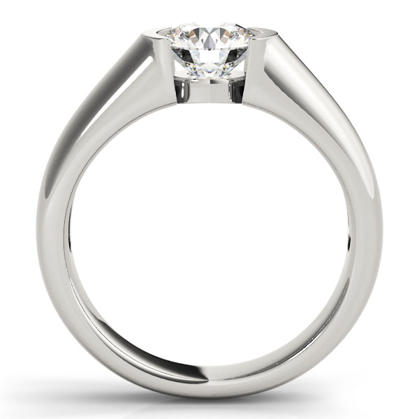 14K White Gold 1 CT Round Diamond Engagement Ring