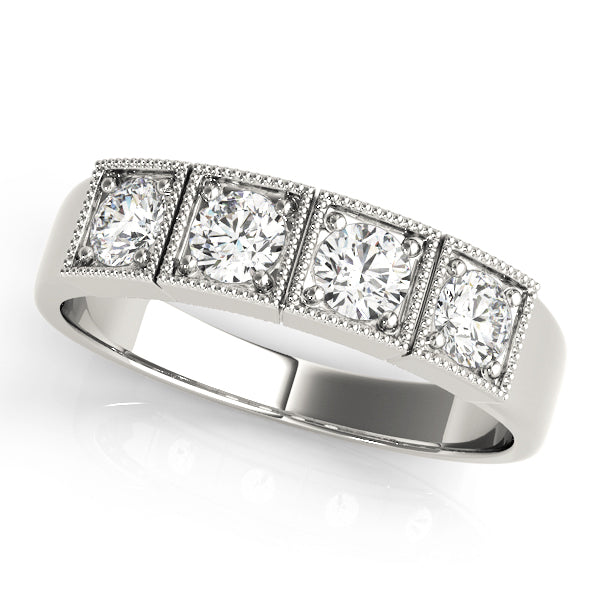 Round Diamond 3-Stone Engagement Ring