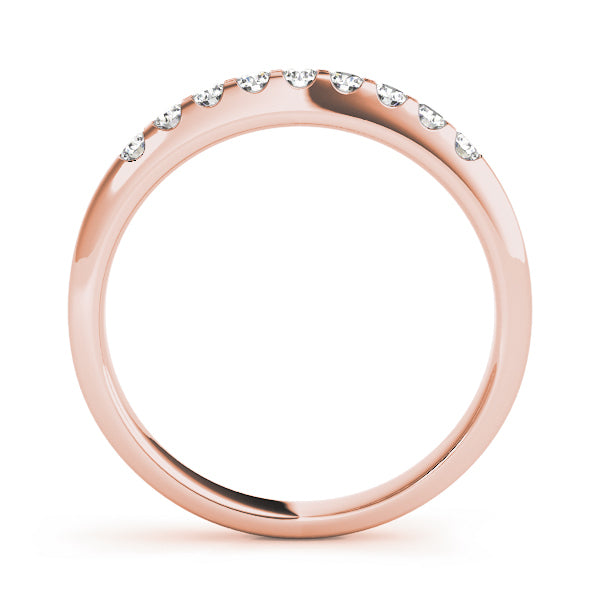 18K Rose Gold 1 CT Diamond Wedding Ring