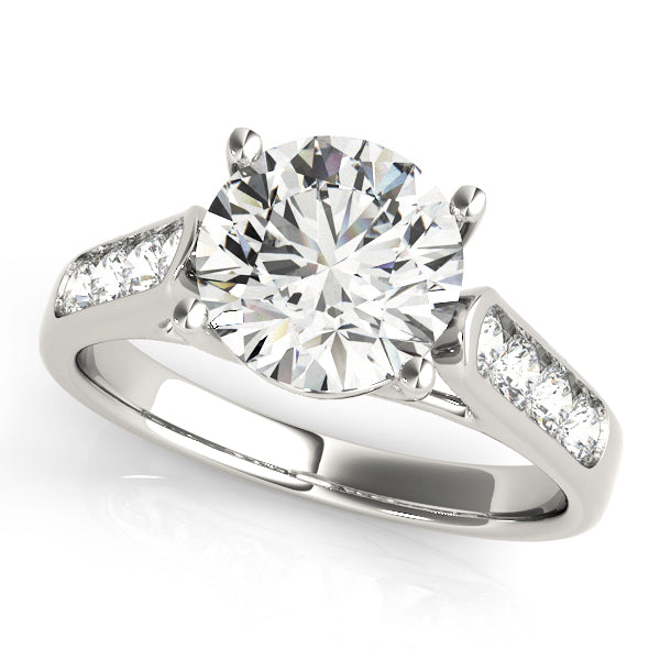 Platinum 1 3/8 ct tw Trellis Diamond Engagement Ring