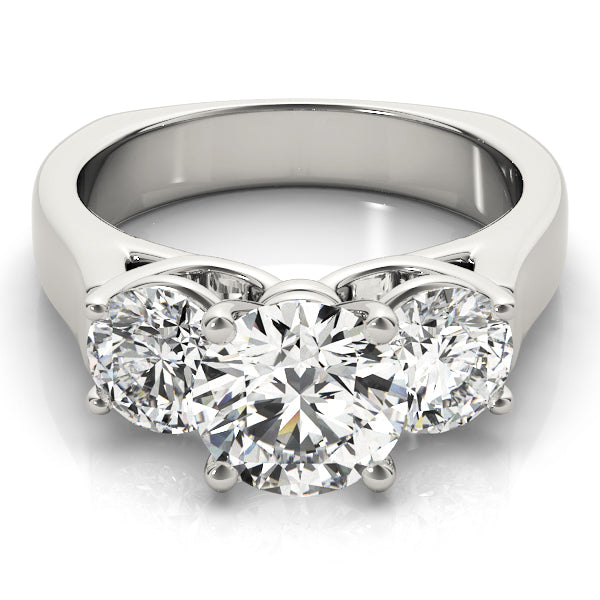 18K White Gold 1 ct Round Diamond Engagement Ring