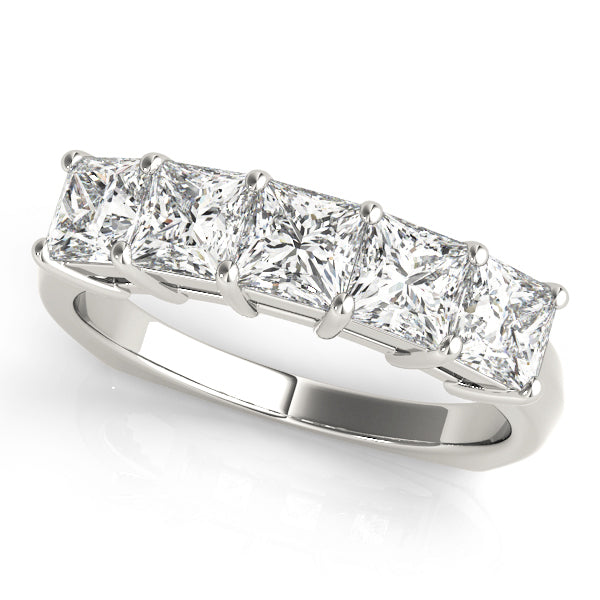 14K White Gold 1 1/3 ct tw Fancy Shape Diamond Wedding Ring
