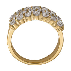14K White Gold Round Diamond Fashion Ring