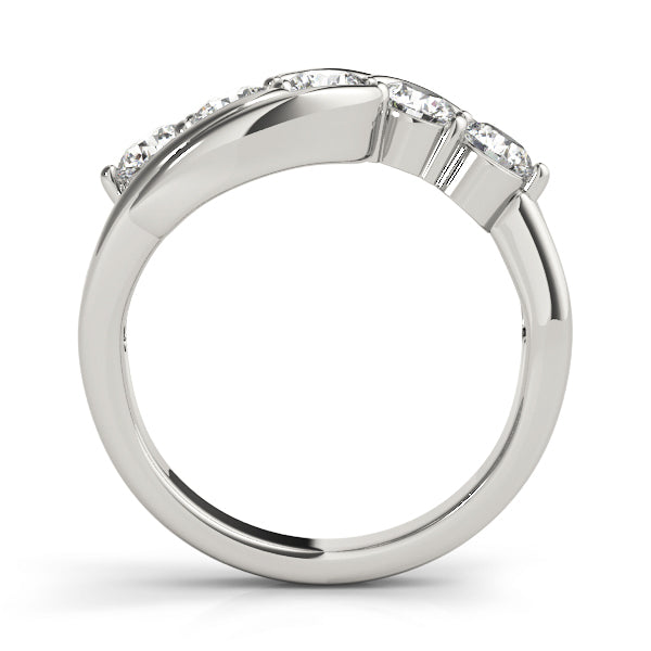 14K White Gold 1 CT Diamond Multi-Stone Wedding Band