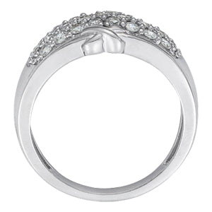 14K White Gold Round Diamond Fashion Ring