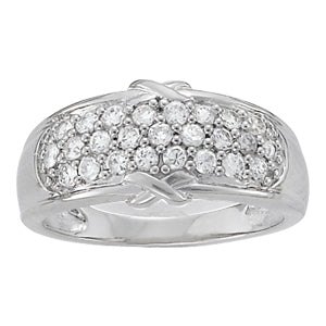 18K White Gold Multi-Diamond Fashion Ring