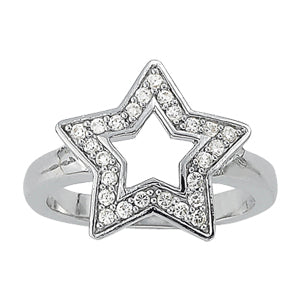 14K White Gold 1/2 ct tw Fashion Diamond Ring