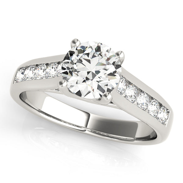 Platinum 1.38ctw Round Diamond Engagement Ring