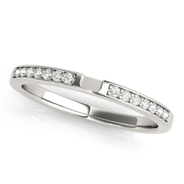18K White Gold 0.07ctw Diamond Wedding Band
