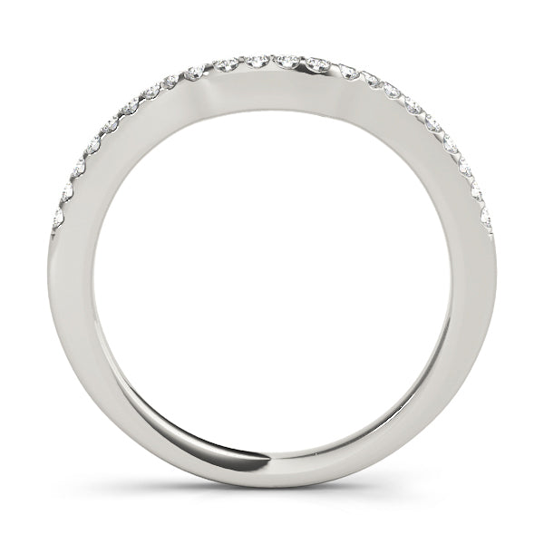 18K White Gold 0.19ctw Diamond Wedding Band
