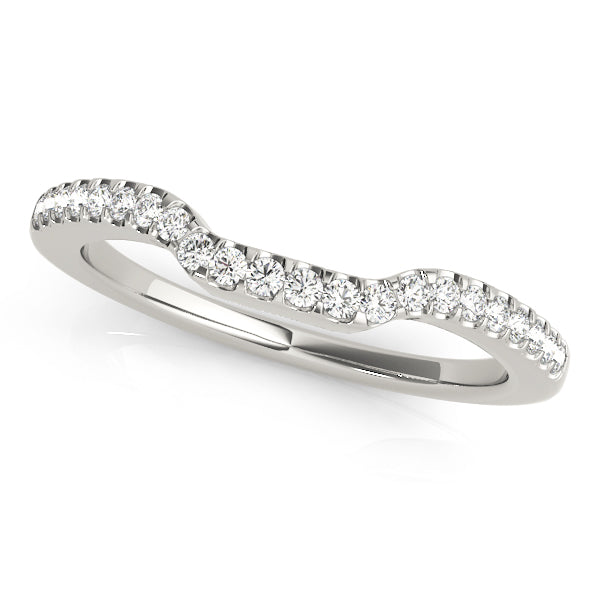 14K White Gold Round Diamond Wedding Ring