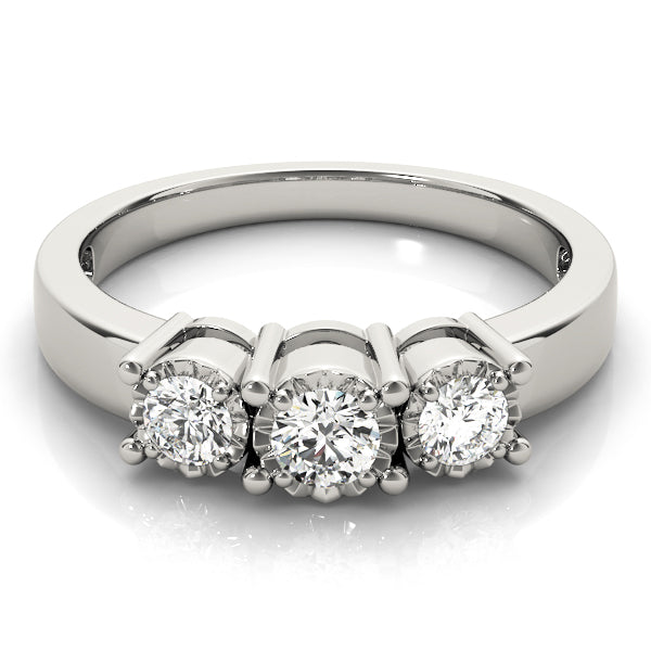 14K White Gold 0.36ctw Round Diamond Engagement Ring
