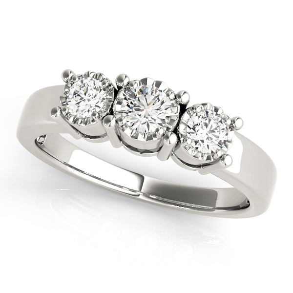 14K White Gold 0.36ctw Round Diamond Engagement Ring