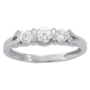 Platinum White Diamond Love Knot Ring