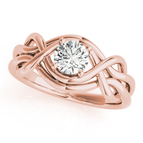 Rose Gold 1/2 CT Diamond Love Knot Ring
