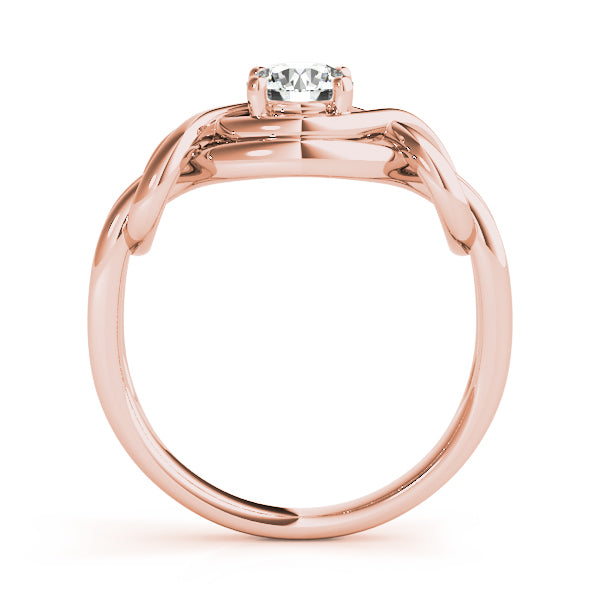 Rose Gold 1/2 CT Diamond Love Knot Ring