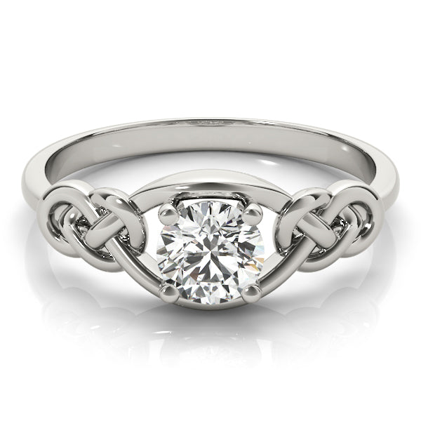 18K White Gold 1/2 ct Diamond Love Knot Ring