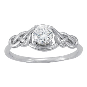 Platinum 1/2 CT Round Diamond Fashion Ring