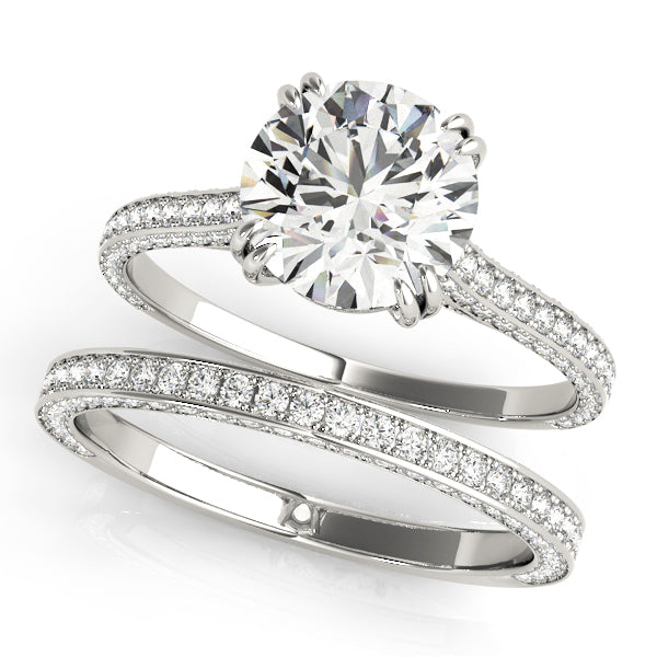 14K White Gold 1.5 ctw Diamond Engagement Ring