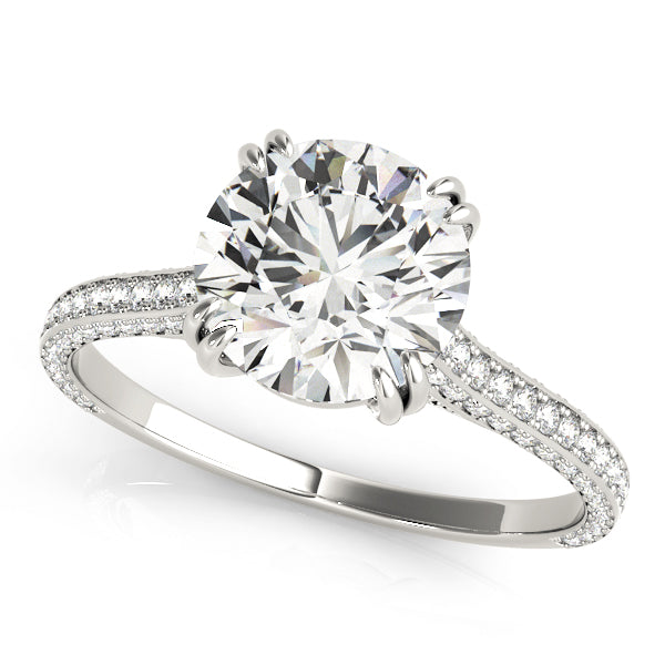 Platinum 1.5 CT Round Diamond Engagement Ring