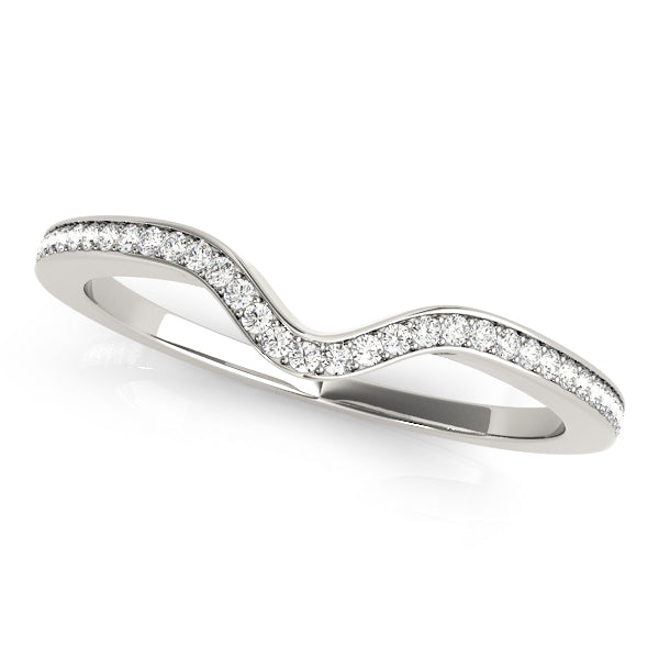 18K White Gold 1/5 ct tw Diamond Wedding Ring