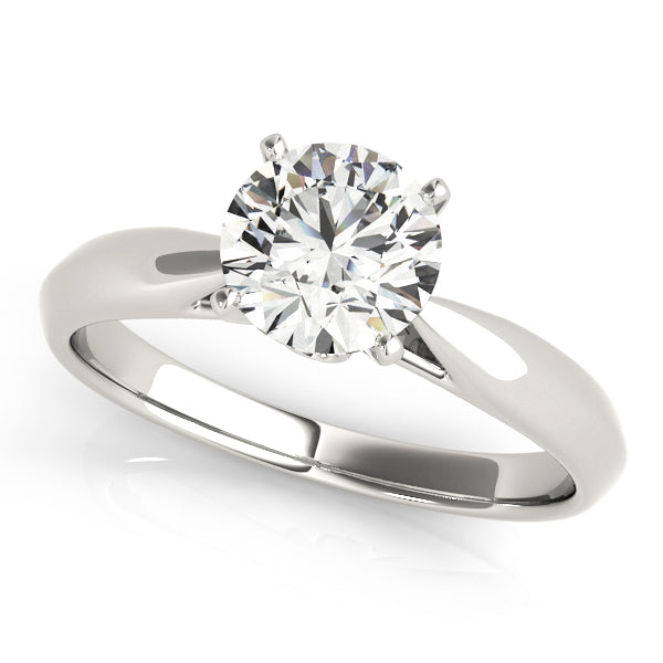 Platinum 1 CT Round Diamond Solitaire Ring