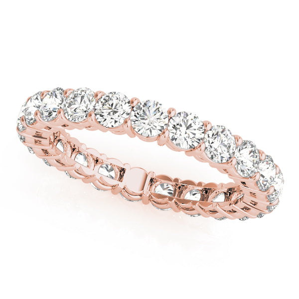 18K Rose Gold 1 ct tw Diamond Wedding Ring