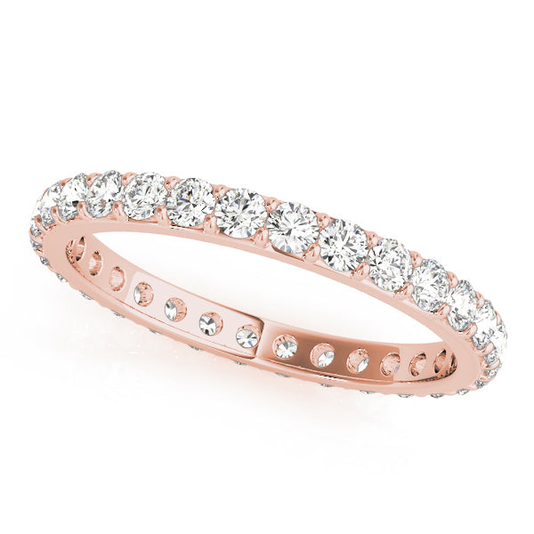 18K Rose Gold 3/8 ct Diamond Wedding Band