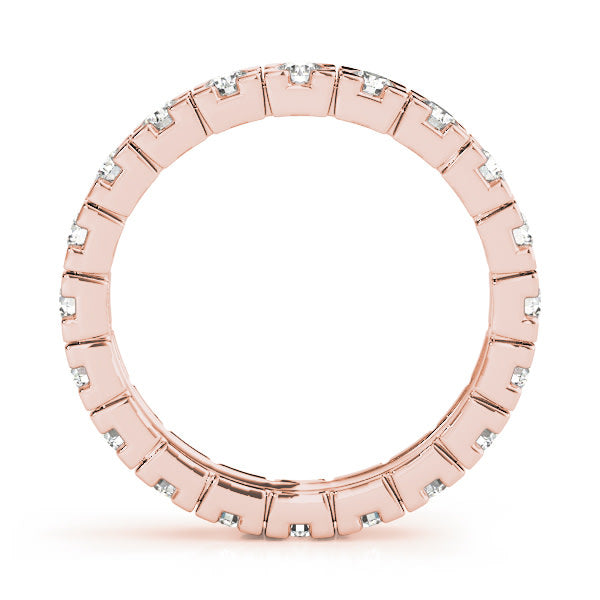 14K Rose Gold 7/8 ct tw Diamond Wedding Ring