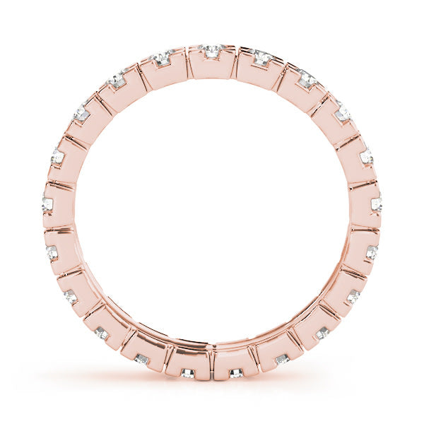 18K Rose Gold 1/2 ct tw Diamond Wedding Ring