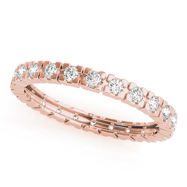 18K Rose Gold Diamond Wedding Ring