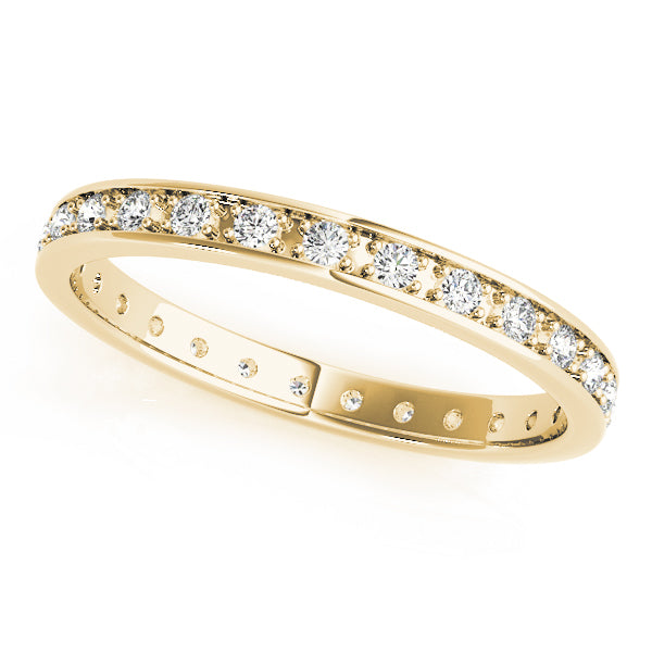 18K Yellow Gold 1/4 CT Diamond Wedding Band