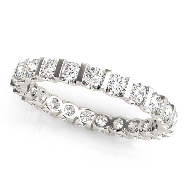 18K White Gold 1 CT Diamond Wedding Ring