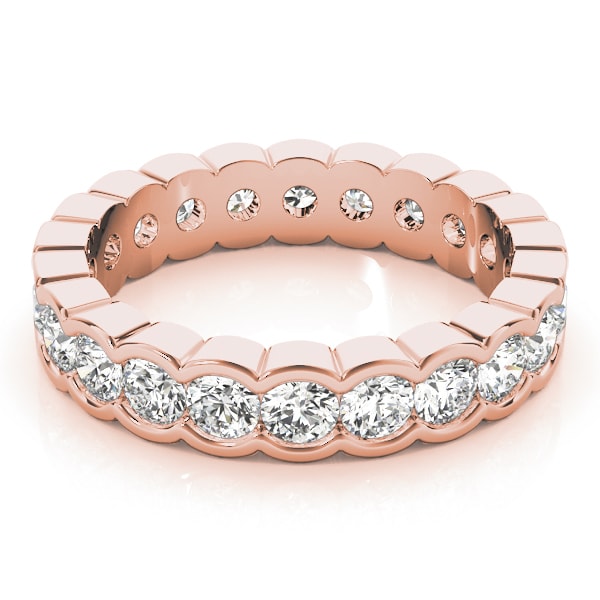 14K Rose Gold 7/8 ct tw Diamond Wedding Ring