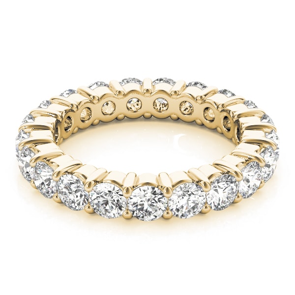 18K Yellow Gold 3 ct tw Diamond Wedding Ring