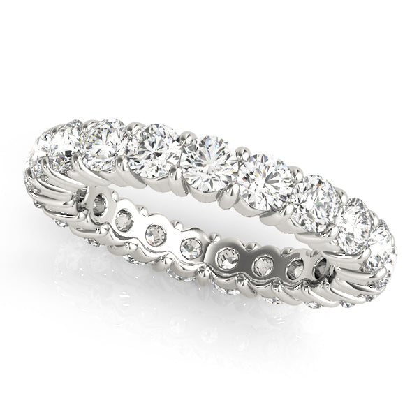 14K White Gold 3 ct tw Diamond Wedding Ring